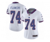 Women's Nike New York Giants #74 Ereck Flowers Limited White Rush NFL Jersey