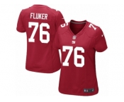 Women's Nike New York Giants #76 D.J. Fluker Limited Red Alternate NFL Jersey