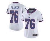 Women's Nike New York Giants #76 D.J. Fluker Limited White Rush NFL Jersey
