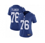 Women's Nike New York Giants #76 D.J. Fluker Vapor Untouchable Limited Royal Blue Team Color NFL Jersey