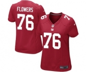 Women's Nike New York Giants #76 Ereck Flowers Red Alternate NFL Jersey