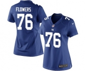 Women's Nike New York Giants #76 Ereck Flowers Royal Blue Team Color NFL Jersey