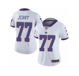 Women's Nike New York Giants #77 John Jerry Limited White Rush NFL Jersey