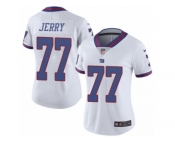 Women's Nike New York Giants #77 John Jerry Limited White Rush NFL Jersey