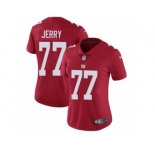 Women's Nike New York Giants #77 John Jerry Vapor Untouchable Limited Red Alternate NFL Jersey
