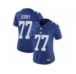 Women's Nike New York Giants #77 John Jerry Vapor Untouchable Limited Royal Blue Team Color NFL Jersey