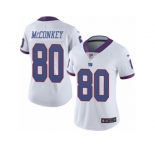 Women's Nike New York Giants #80 Phil McConkey Limited White Rush NFL Jersey