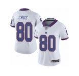 Women's Nike New York Giants #80 Victor Cruz Limited White Rush NFL Jersey