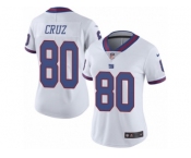 Women's Nike New York Giants #80 Victor Cruz Limited White Rush NFL Jersey