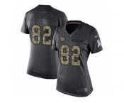 Women's Nike New York Giants #82 Roger Lewis Limited Black 2016 Salute to Service NFL Jersey