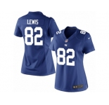 Women's Nike New York Giants #82 Roger Lewis Limited Royal Blue Team Color NFL Jersey