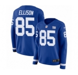 Women's Nike New York Giants #85 Rhett Ellison Limited Royal Blue Therma Long Sleeve NFL Jersey
