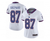 Women's Nike New York Giants #87 Sterling Shepard Limited White Rush NFL Jersey