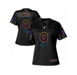 Women's Nike New York Giants #9 Brad Wing Game Black Fashion NFL Jersey