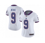 Women's Nike New York Giants #9 Brad Wing Limited White Rush NFL Jersey