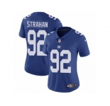 Women's Nike New York Giants #92 Michael Strahan Vapor Untouchable Limited Royal Blue Team Color NFL Jersey