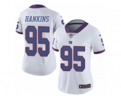 Women's Nike New York Giants #95 Johnathan Hankins Limited White Rush NFL Jersey
