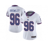 Women's Nike New York Giants #96 Jay Bromley Limited White Rush NFL Jersey