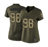 Women's Nike New York Giants #98 Damon Harrison Limited Green Salute to Service NFL Jersey