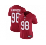 Women's Nike New York Giants #98 Damon Harrison Vapor Untouchable Limited Red Alternate NFL Jersey