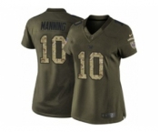 nike women nfl jerseys new york giants #10 eli manning army green[nike Limited Salute To Service]