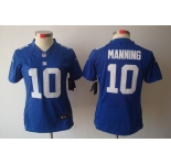 nike women nfl jerseys new york giants #10 manning blue[nike limited]