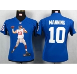 nike women nfl jerseys new york giants #10 manning blue[portrait fashion]