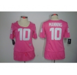 nike women nfl jerseys new york giants #10 manning pink[breast cancer awareness]