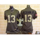 nike women nfl jerseys new york giants #13 bedkhamjr army green[nike Limited Salute To Service]