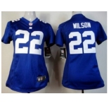 nike women nfl jerseys new york giants #22 wilson blue[nike]