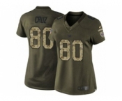 nike women nfl jerseys new york giants #80 cruz army green[nike Limited Salute To Service]