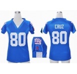 nike women nfl jerseys new york giants #80 cruz blue[draft him ii top]