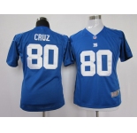 nike women nfl jerseys new york giants #80 cruz blue[nike]