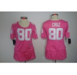 nike women nfl jerseys new york giants #80 cruz pink[breast cancer awareness]