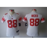 nike women nfl jerseys new york giants #88 nicks white[nike limited]