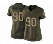 nike women nfl jerseys new york giants #90 pierre-paul army green[nike Limited Salute To Service]