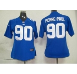 nike women nfl jerseys new york giants #90 pierre.paul blue[nike]