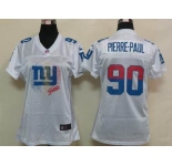 nike women nfl jerseys new york giants #90 pierre.paul white[2012 fem fan]