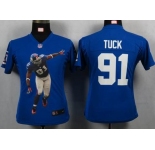 nike women nfl jerseys new york giants #91 tuck blue[portrait fashion]
