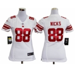 nike women nike nfl jerseys new york giants #88 nicks white[nike]