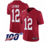 Youth New York Giants #12 Cody Latimer Red Limited Red Inverted Legend 100th Season Football Jersey