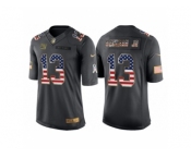Youth New York Giants #13 Odell Beckham Jr Anthracite Salute to Service USA Flag Fashion Jersey