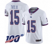 Youth New York Giants #15 Golden Tate III Limited White Rush Vapor Untouchable 100th Season Football Jersey