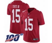 Youth New York Giants #15 Golden Tate III Red Limited Red Inverted Legend 100th Season Football Jersey