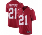 Youth New York Giants #21 Jabrill Peppers Red Alternate Vapor Untouchable Limited Player Football Jersey