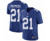 Youth New York Giants #21 Jabrill Peppers Royal Blue Team Color Vapor Untouchable Limited Player Football Jersey