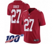 Youth New York Giants #27 Deandre Baker Red Limited Red Inverted Legend 100th Season Football Jersey