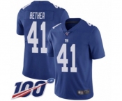Youth New York Giants #41 Antoine Bethea Royal Blue Team Color Vapor Untouchable Limited Player 100th Season Football Jersey