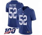 Youth New York Giants #52 Alec Ogletree Royal Blue Team Color Vapor Untouchable Limited Player 100th Season Football Jersey