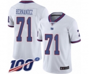 Youth New York Giants #71 Will Hernandez Limited White Rush Vapor Untouchable 100th Season Football Jersey